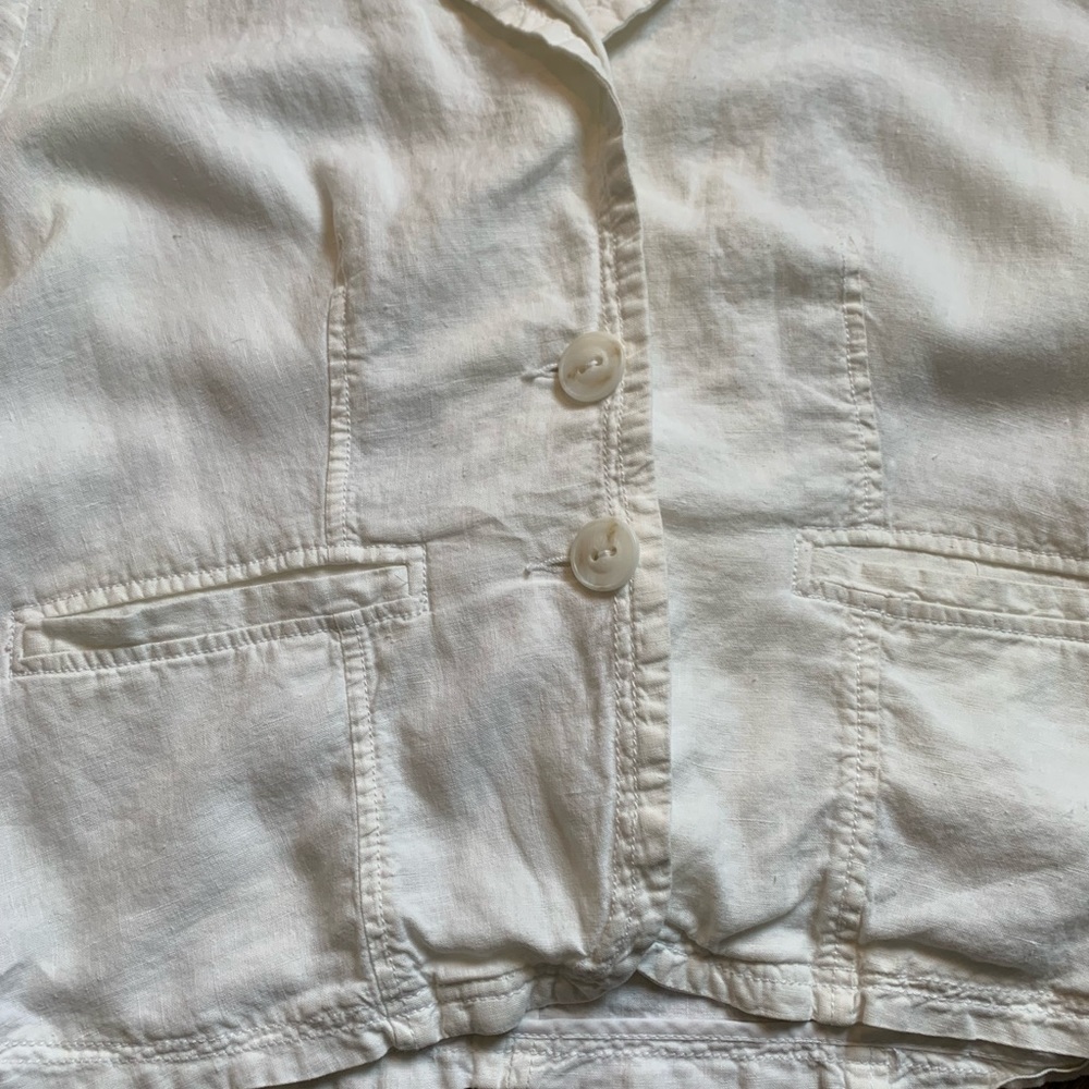 Mossimo White Linen Jacket- Large - Picture 2 of 6
